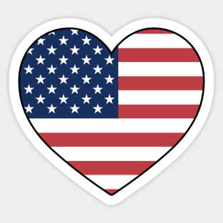 Heart - United States of America Sticker